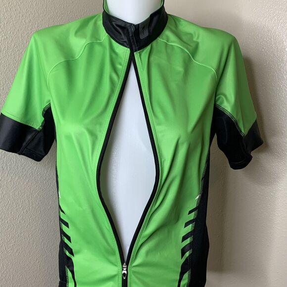 Specialized DeflectUV Form Fit Green Full Zip Cycling Jersey Sz M SL Expert - Picture 3 of 11